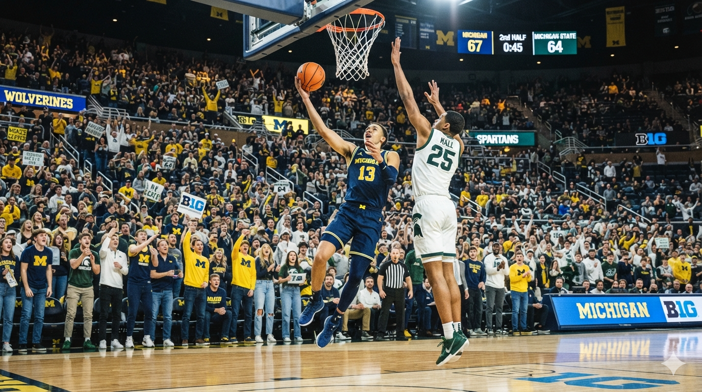 michigan wolverines men's basketball vs michigan state spartans men's basketball stats
