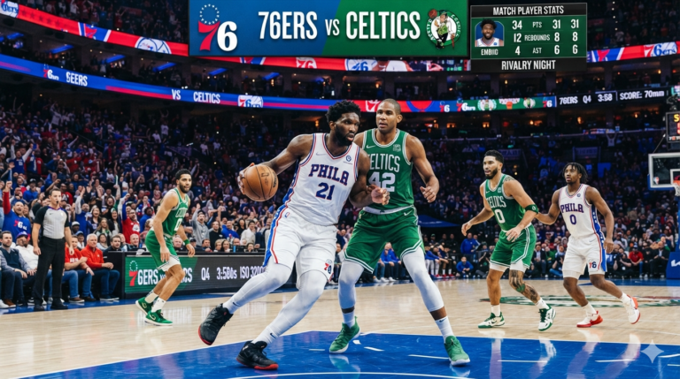76ers vs celtics match player stats